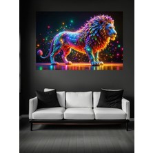 Marsilyan Neon Aslan Cam Tablo Ev Dekorasyon,balkon Dekorasyonu,dekoratif,duvar Tablo,mutfak Tablo