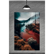  Sisli Dağ ve Akarsu Cam Tablosu