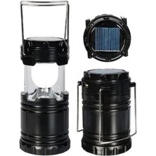 Solar Şarjlı Güneş Enerjili Fan Kamp Feneri Güneş Paneli Kamp Şarjlı Işıldak USB Şarj