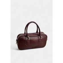 MİALES %100 Hakiki Deri Çift Saplı Kadın El ve Omuz Çantası