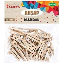 Empressco Renkli Ahşap Mandal 30'lu - Çok Renkli, Küçük Boy, Şık ve Dayanıklı