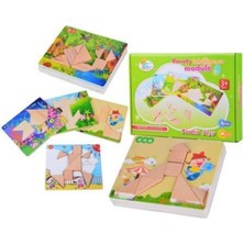 Empressco Çocuklar Için Renkli Ahşap Zeka ve Puzzle Oyunu, Tangram Seti