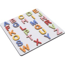Empressco Kahverengi Ahşap Harfli Puzzle Öğreten Eğitici Oyuncak