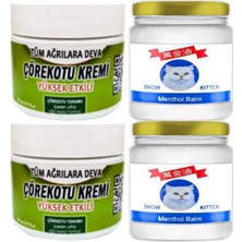 Çörek Otu Rahatlatıcı Krem 2X100 ml - Snow Kitten Menthol Balm 2X50 ml