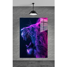 Marsilyan Neon Aslan Cam Tablo Ev Dekorasyon,balkon Dekorasyonu,dekoratif,duvar Tablo,mutfak Tablo