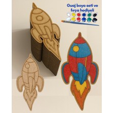 Empressco Ahşap Füze Boyama Seti, Çocuklar Için Eğlenceli ve Yaratıcı Etkinlik Kiti