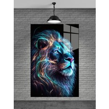 Marsilyan Neon Aslan Cam Tablo Ev Dekorasyon,balkon Dekorasyonu,dekoratif,duvar Tablo,mutfak Tablo