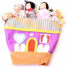 Empressco 5'li Ahşap Parmak Kukla Eldiven Seti, Eğlenceli ve Renkli Tasarım