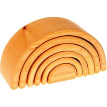 Empressco 7'li Gökkuşağı Natürel Gri Renkli Eğitici Ahşap Set