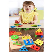 Empressco Renkli Geometrik Şekiller Bul-Tak Eğitici Oyuncak, Çocuklar Için Eğlenceli ve Öğretici