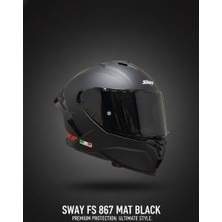 Sway Fs -AR-867 Mat Black Full Face Kask