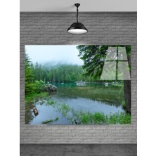 Orman ve Göl Cam Tablo Ev Dekorasyon,balkon Dekorasyonu,dekoratif,duvar Tablo,mutfak Tablo