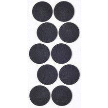 Kitchen Design Lab Siyah 12 Adet 4 cm Yuvarlak Yapışkanlı Sandalye, Masa, Koltuk Altı Parke Koruma Keçesi