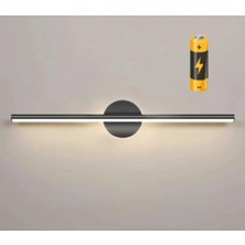 Akgül Pilli Siyah Kasa Gün Işığı LED Duvar Aplik