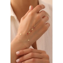 Yavuz Kuyumculuk 14 Ayar Altın Minimal Sıralı Kalp Şahmeran