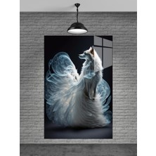 Beyaz Kurt Cam Tablo Ev Dekorasyon,balkon Dekorasyonu,dekoratif,duvar Tablo,mutfak Tablo