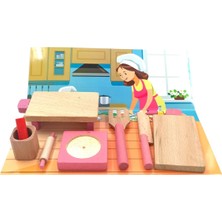 Empressco Renkli Ahşap Minyatür Mutfak Seti, Eğlenceli ve Şirin Tasarım