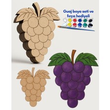 Empressco Ahşap Üzüm Boyama Seti, Çocuklar Için Eğlenceli Kendin Yap Etkinliği, 5 Parçalı