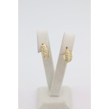 Xuping Jewelry Stil Incisi/xupıng Jewelry Tırtıklı Zirkon Taşlı Küpe