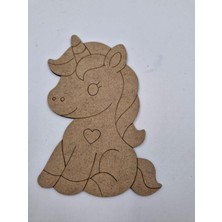 Empressco Sevimli Unicorn Atı Ahşap Boyama Seti, 15X11 Cm, Okul ve Etkinlik Için Ideal 10 Adet