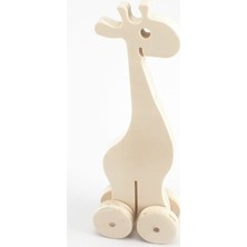 Empressco Beyaz Ahşap Zürafa Boyama Oyuncağı, Eğlenceli ve Öğretici Hobi Seti