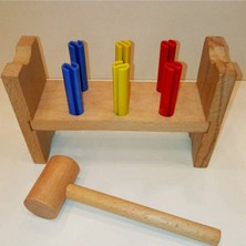 Empressco Renkli Ahşap Eğitici Çekiçli Çak Çak Oyuncak, Çocuklar Için Eğlenceli ve Öğretici Haz.