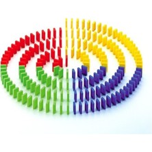 Empressco Turuncu Ahşap Domino Seti 100 Parça, Eğlenceli ve Dayanıklı Oyun Malzemesi