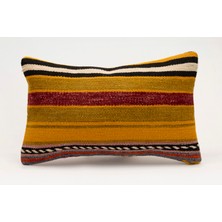 Kilim Wholesale El Yapımı Kilimden Yapılmış Vintage Kırlent Kılıfı, Yün, 30X50 cm