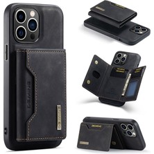 Teleplus iPhone 14 Pro Max Kılıf Ming Serisi 2-1 Pu Deri Kartlıklı Kapak