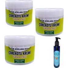 Mucizevi Çörek Otu Kremi 100 ml x 3 Adet / Çilekli Vücut Masaj Bakım Yağı 125 ml
