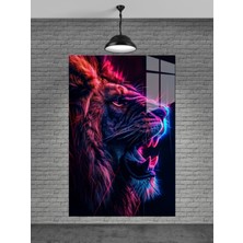Neon Aslan Cam Tablo Ev Dekorasyon,balkon Dekorasyonu,dekoratif,duvar Tablo,mutfak Tablo
