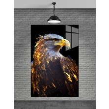 Marsilyan Gold Kartal Cam Tablo Ev Dekorasyon,balkon Dekorasyonu,dekoratif,duvar Tablo,mutfak Tablo