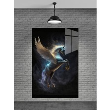 Marsilyan Kanatlı At Cam Tablo Ev Dekorasyon,balkon Dekorasyonu,dekoratif,duvar Tablo,mutfak Tablo