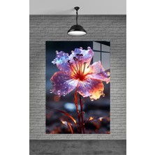 Marsilyan Lila Çiçek Cam Tablo Ev Dekorasyon,balkon Dekorasyonu,dekoratif,duvar Tablo,mutfak Tablo