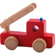 Empressco Ahşap Mini Itfaiye Modeli, Renkli ve Sevimli Oyuncak Hobi Eşyası