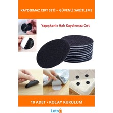 Letsii Kaydırmaz Yıkanabilir Halı Cırt 10 Adet 5 cm