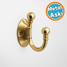 Nzb Metal Askı Bronz Vestiyer Dolap Askılık Askılığı Duvar Banyo Mutfak Elbise Kıyafet Çanta Askısı