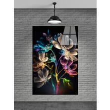 Altın Rengi Sevilen Çiçek Cam Tablo