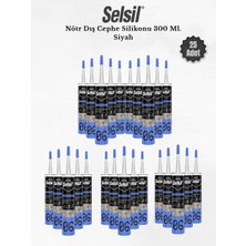 Selsil Nötr Dış Cephe Silikonu Siyah 300 ml - 25 Adet