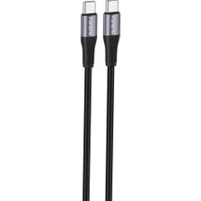 Storemax Foneng X112 Örgülü 1.2m Type-C To Type-C 60W Pd Hızlı Şarj ve Data Kablosu
