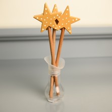 Empressco 3'lü Ahşap Yıldız Peri Asası Seti, Dekor ve Oyuncak Için Ideal