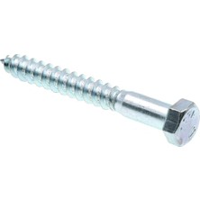 Storemax 9056275 Lag Vida, Altıgen Kafa, 3/20,3 x 7,6 Cm, Çinko Gümüş Kaplama Paslanmaz Çelik, 25 Adet