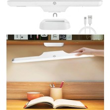 Storemax Şarjlı LED Işık, Dolap Altı Aydınlatma, Kitap Okuma Lambası, 3 Renk Modlu Kısılabilir LED Işık Çubuğu, USB Şarjlı, Duvara Monte Ayna, Başucu, Mutfak Aydınlatması 30×35×50 mm