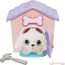 Storemax Live Pets My Puppy's Minis - Pink & Purple | Peluş Oyuncak ve Köpek Kulübesi Oyun Seti. Yavru Köpeğinizin Evini Yapın, Yavru Köpeğinize Isim Verin ve Sürpriz! Köpek Görünür!