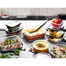 Storemax Mılo Saklama Kabı - Uygulama ile Tazelik ve Saklama Kontrollü Akıllı Beslenme Kutusu, Silikon Sızdırmaz ve Geçmeli Kilitli Camdan, Gıda Kabı, Tupperdose 400 Ml, Yuvarlak