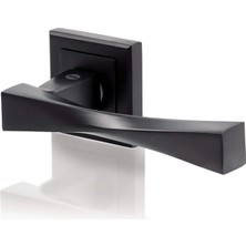 Storemax Verona Serisi 35-ZR-8X8-A001-KT-56-11, Rozetli Oda Tipi Kolu, Siyah Mat Kaplama, Parçalar Dahildir