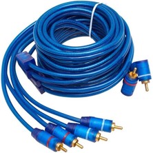 Powermaster PM-425 2 Rca Erkek + 4 Rca Erkek 5 Metre Mavi Kablo