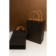 Orbak Kağıtçılık Siyah Renkli Kraft Kağıt Çanta 18X8X24 cm – 3’lü Paket | Hediye Poşeti & Hediye Paketi