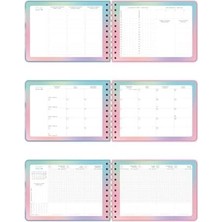 Storemax 2026 Dikey Haftalık Ajanda – Yatay A5 Formda Spiralli Sert Kapak Haftalık Ajanda 21X15 cm Bulut