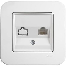 Storemax Linnera Life Beyaz Tekli CAT5E Mekanizma ve Kapak